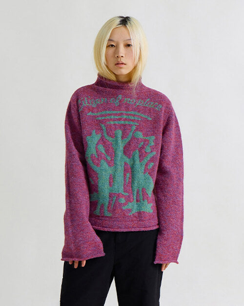 CONP Mystery ritual knitted sweater (퍼플)