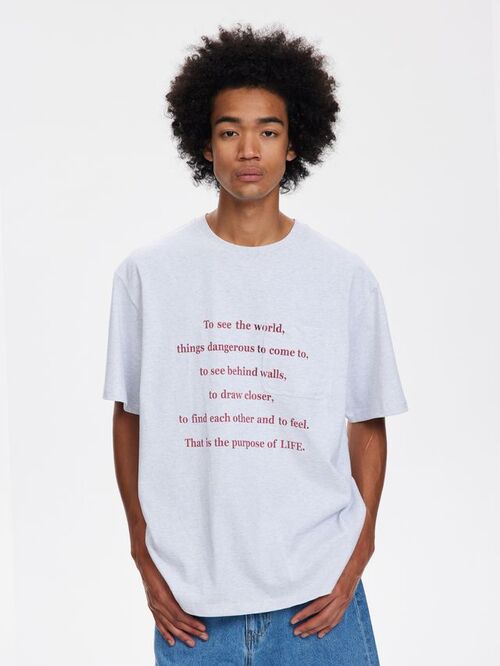 BENT IDEA 레터링 포켓 티셔츠 (2 컬러)
