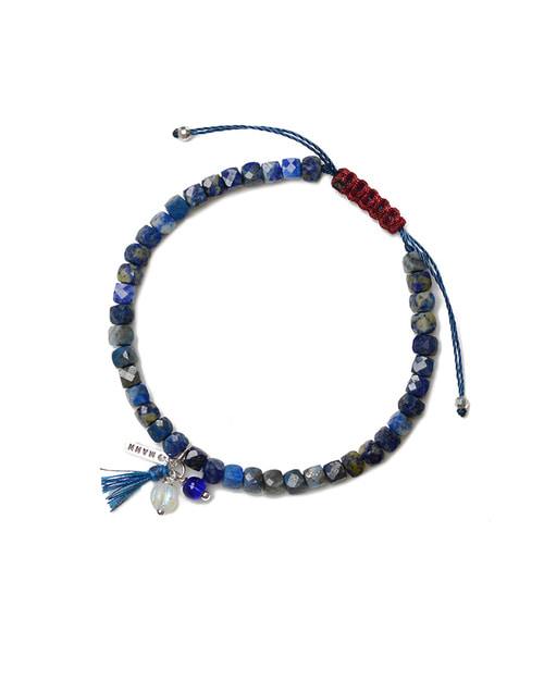 LOTUSMANN Lapis lazuli square bracelet (2 버전)