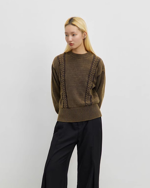 CONP Antique Hollow- out Sweater (브라운)